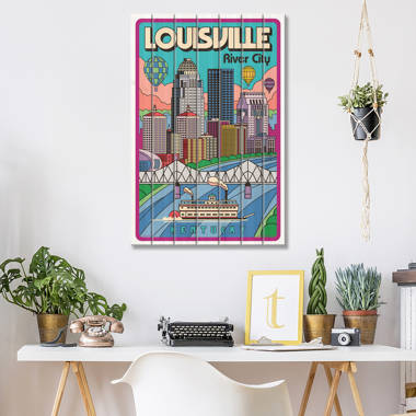 Lark Manor Louisville Travel On Wood Painting Wayfair